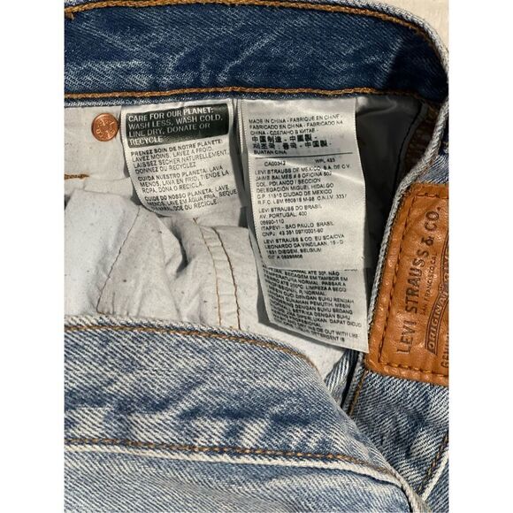 Levis Ribcage split flare womens jeans 27 faded blue - Picture 11 of 14